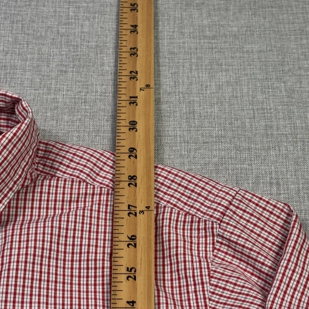 Ralph Lauren Button-Down Shirt Mens M Red Check Long Sleeve Classic Fit Cotton